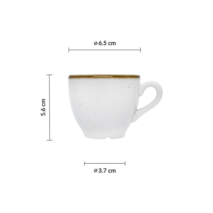 Taza Moka 3 Oz (88ml) Barley White Stonecast