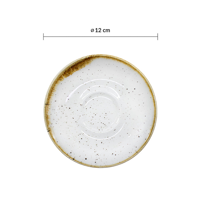 Plato Taza Moka 12 cm Barley White Stonecast