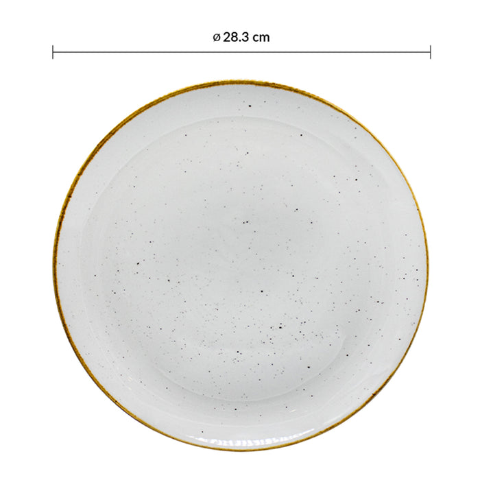 Plato Coupe 28.3 cm Barley White Stonecast