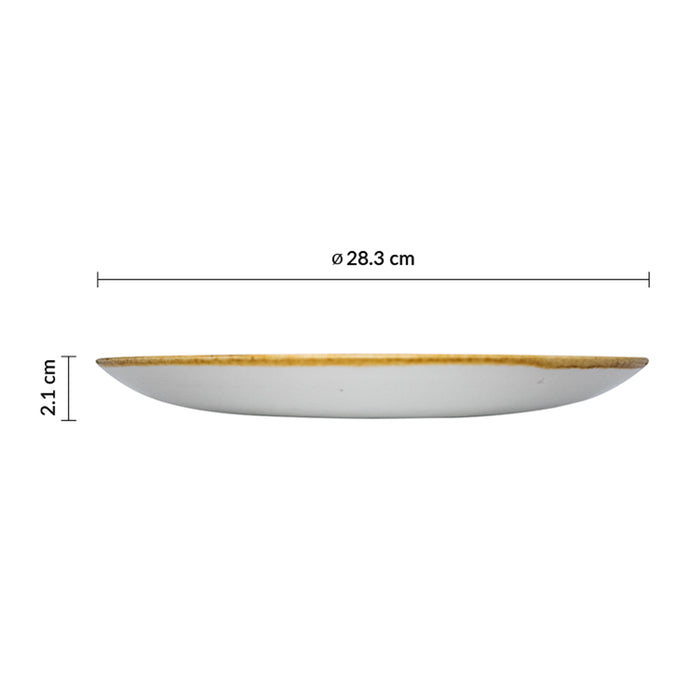 Plato Coupe 28.3 cm Barley White Stonecast