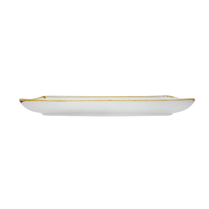 Plato Rectangular 29.5x14.2 cm Barley White Stonecast