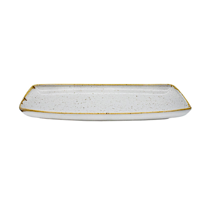 Plato Rectangular 29.5x14.2 cm Barley White Stonecast