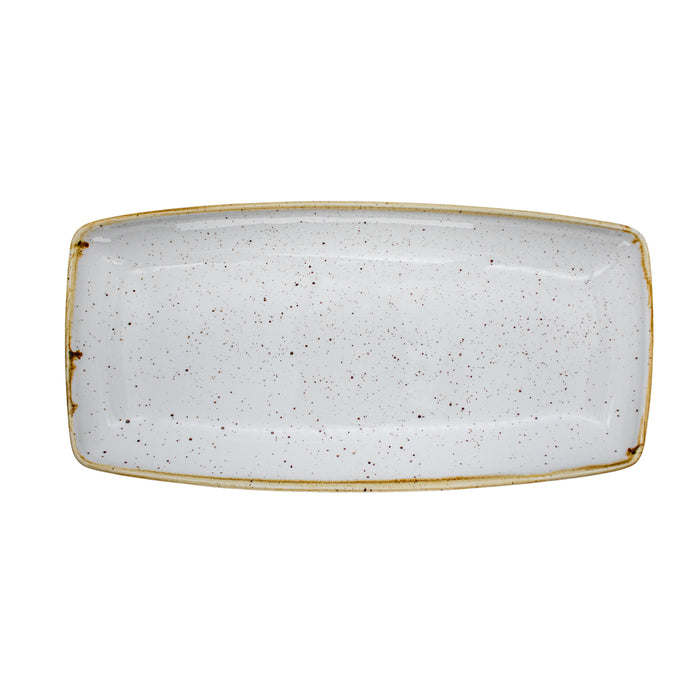 Plato Rectangular 29.5x14.2 cm Barley White Stonecast