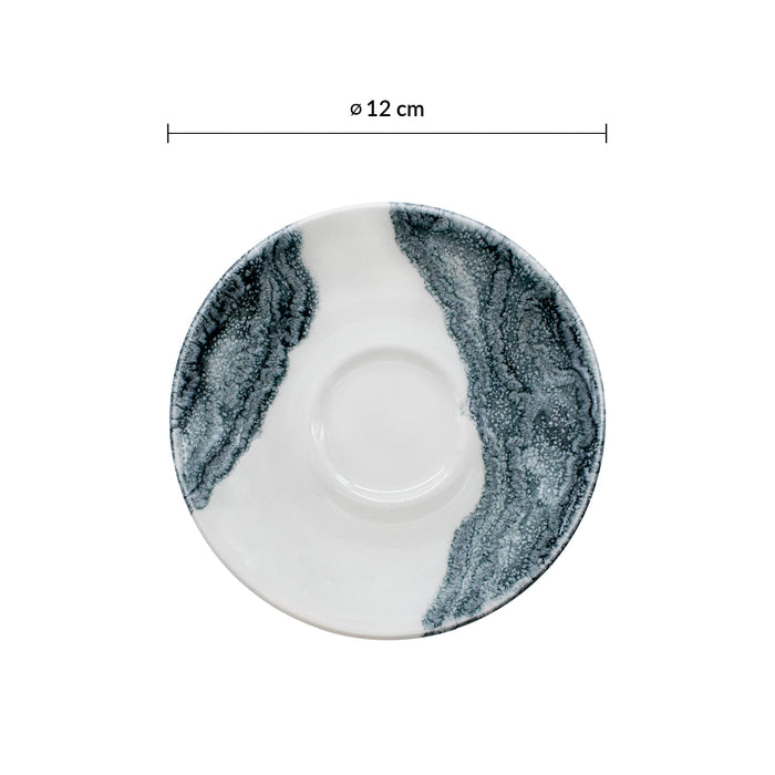 Plato P/Taza Moka 12 cm Negro Tide