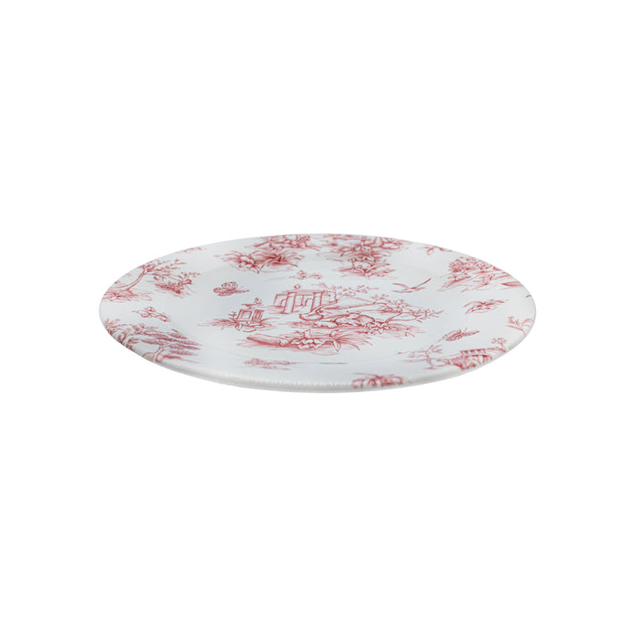 Plato Trinche 20.3 cm Toile Cranberry Vintage Prints