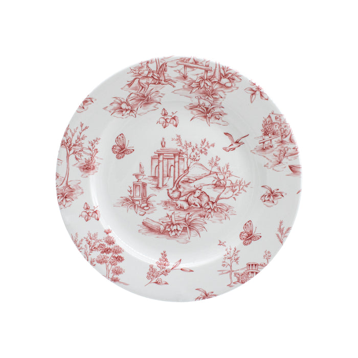 Plato Trinche 20.3 cm Toile Cranberry Vintage Prints