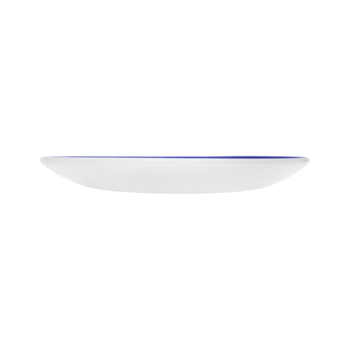 Plato Coupe 26 cm Ceramica Blanco Retro Blue