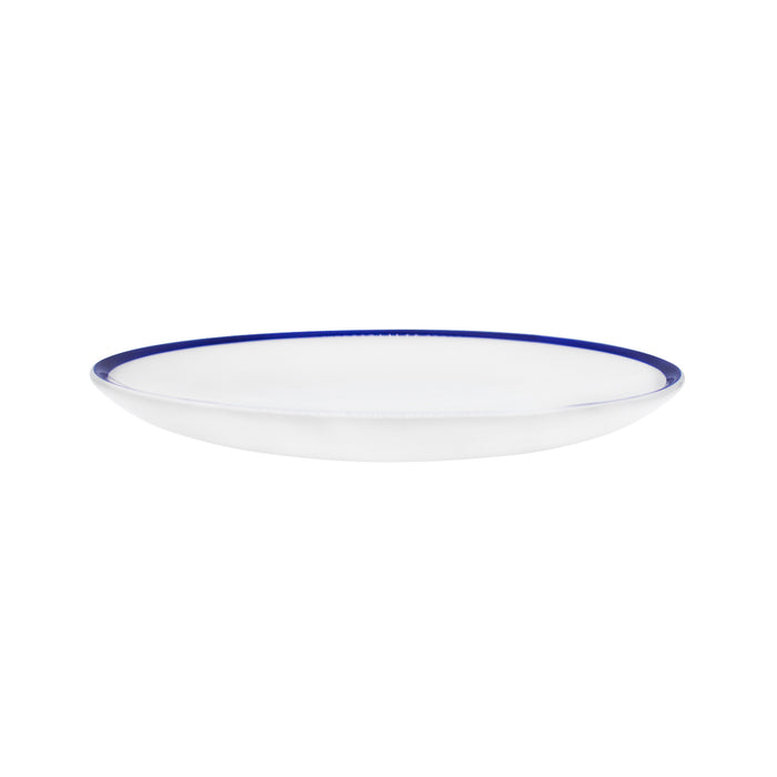 Plato Coupe 26 cm Ceramica Blanco Retro Blue