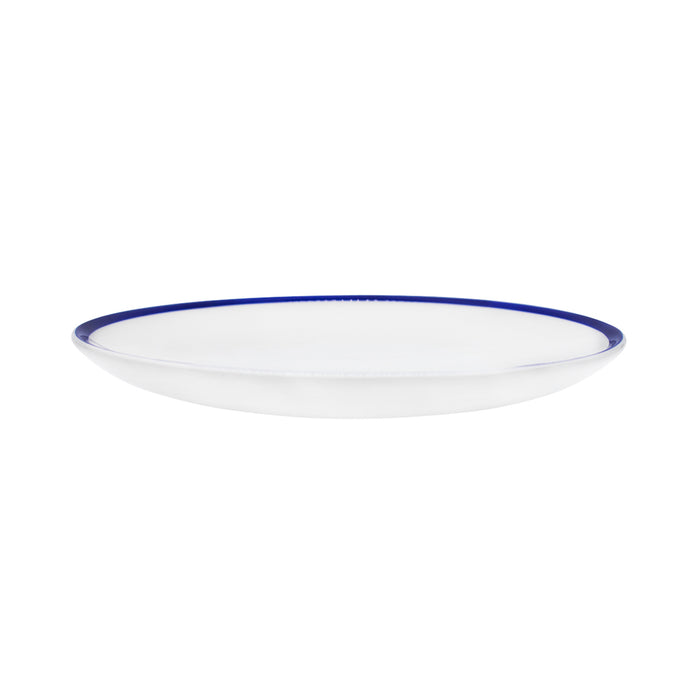 Plato Coupe 28.7 cm Ceramica Blanco Retro Blue