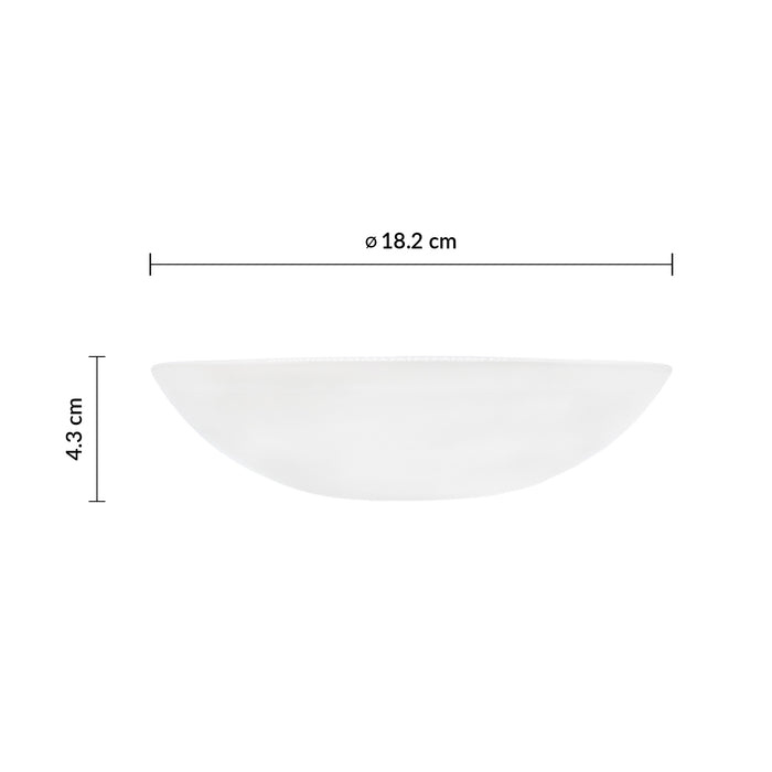 Bowl Coupe 15 oz (443ml) 18.2x4.3 cm Ceramica Blanco Retro Blue
