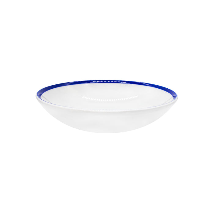 Bowl Coupe 15 oz (443ml) 18.2x4.3 cm Ceramica Blanco Retro Blue