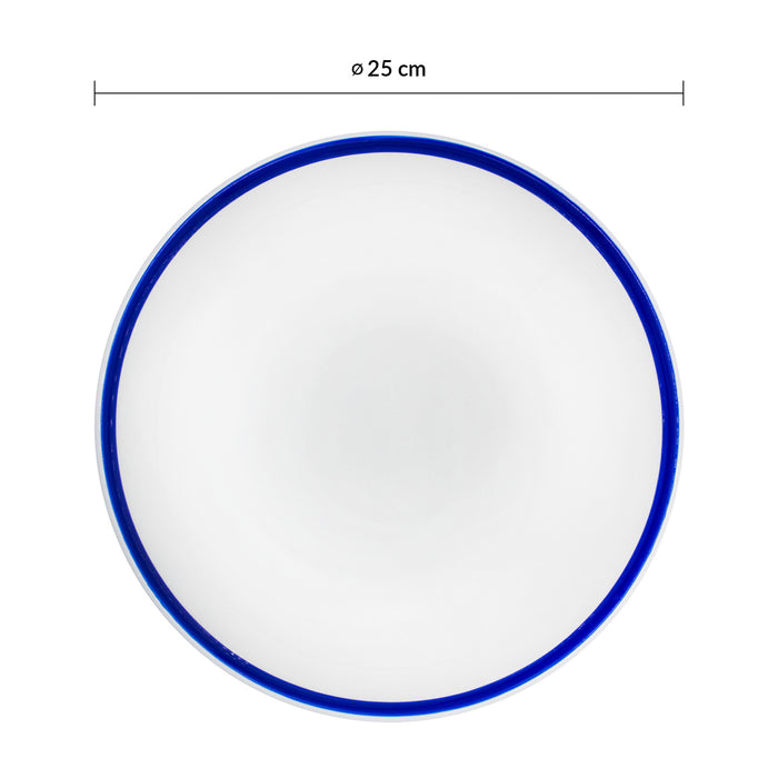 Bowl Coupe 40 oz (1183ml) Ceramica Blanco Retro Blue