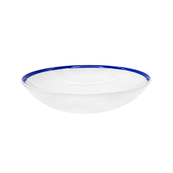 Bowl Coupe 40 oz (1183ml) Ceramica Blanco Retro Blue