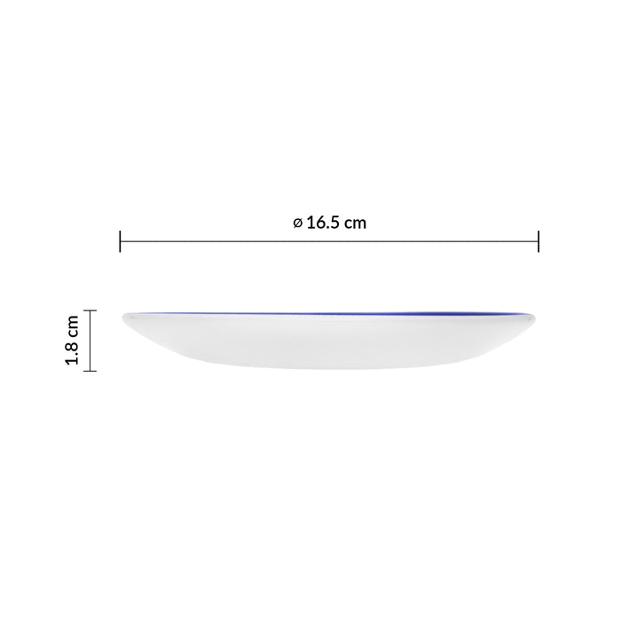 Plato Coupe 16.5 cm Blanco Retro Blue