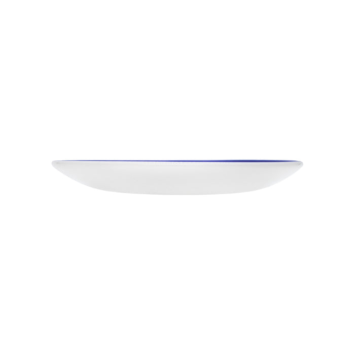 Plato Coupe 21.9 cm Ceramica Blanco Retro Blue