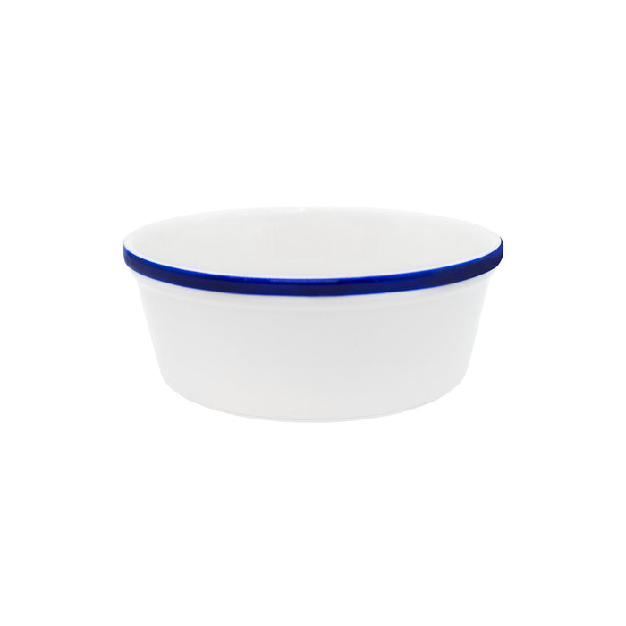 Bowl Para Pay 17 1/2 Oz (517ml) 13.6 cm Ceramica Blanco Retro Blue