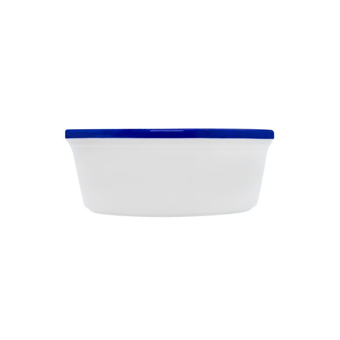 Bowl Para Pay 17 1/2 Oz (517ml) 13.6 cm Ceramica Blanco Retro Blue