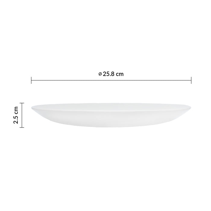 Plato Coupe 25.8 cm Blanco Evolve