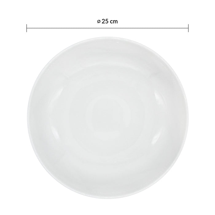 Plato Hondo Coupe 25 cm Blanco Evolve