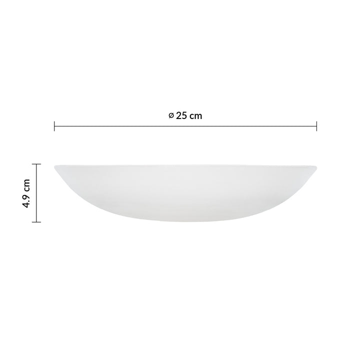 Plato Hondo Coupe 25 cm Blanco Evolve