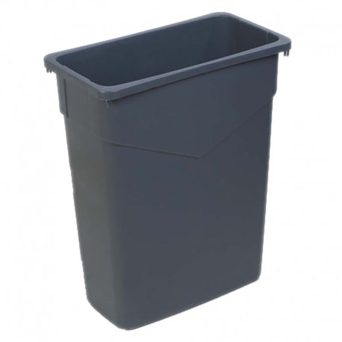 Bote P/Basura Rectangular Sin Tapa 26.5x50.8x62.8 cm 57Lt Trimline Plastico Gris