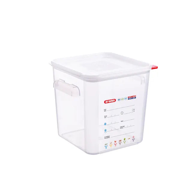 Contenedor Cuadrado C/Tapa Hermetica 8Lt