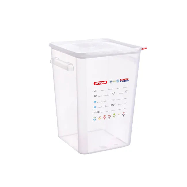Contenedor Cuadrado C/Tapa Hermetica 22Lt
