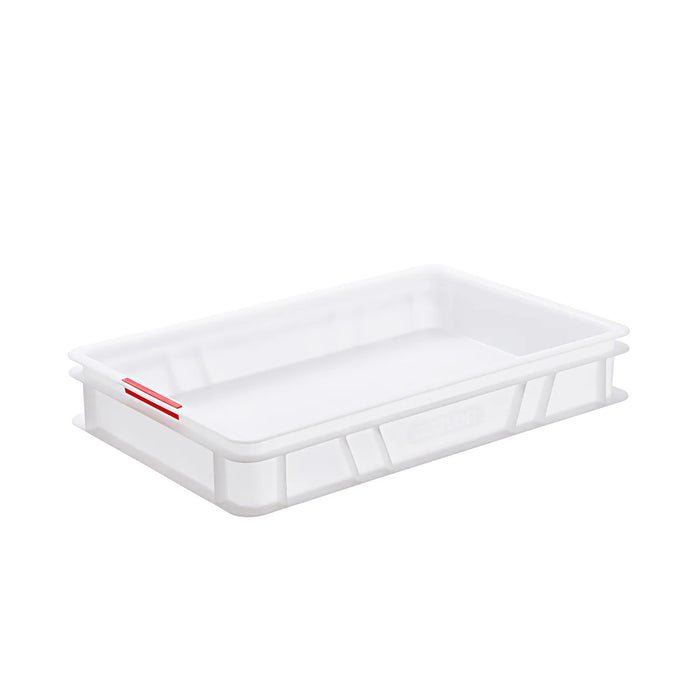 Caja Apilable Para Masa Pizza 18Lt 60x40x10 cm Polipropileno Blanco