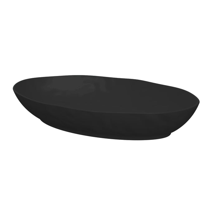 Bowl Oval 3.4L 42x28x7 cm Melamina Negro Pigment