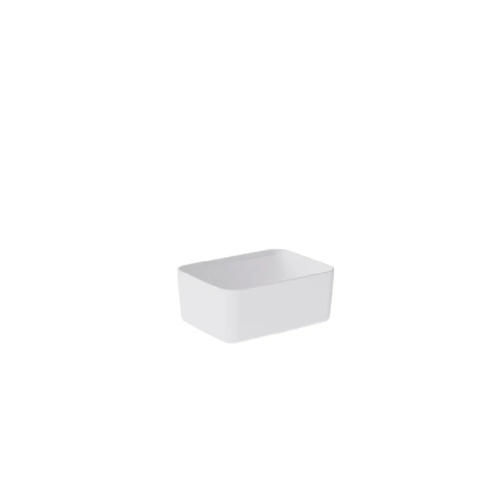 Fuente 13x15.5x7 cm Melamina Blanca Moteado Kata