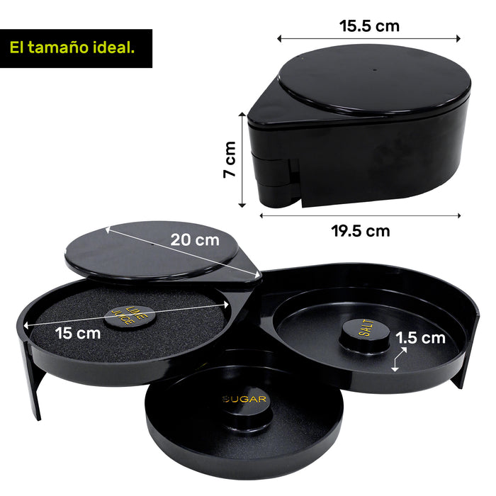 Escarchador Para Copas 3 Niveles Negro