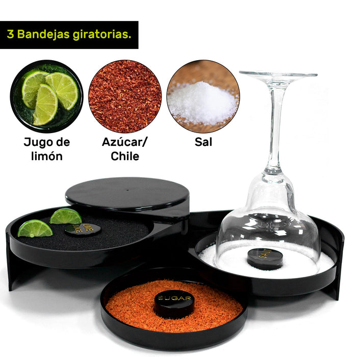 Escarchador Para Copas 3 Niveles Negro