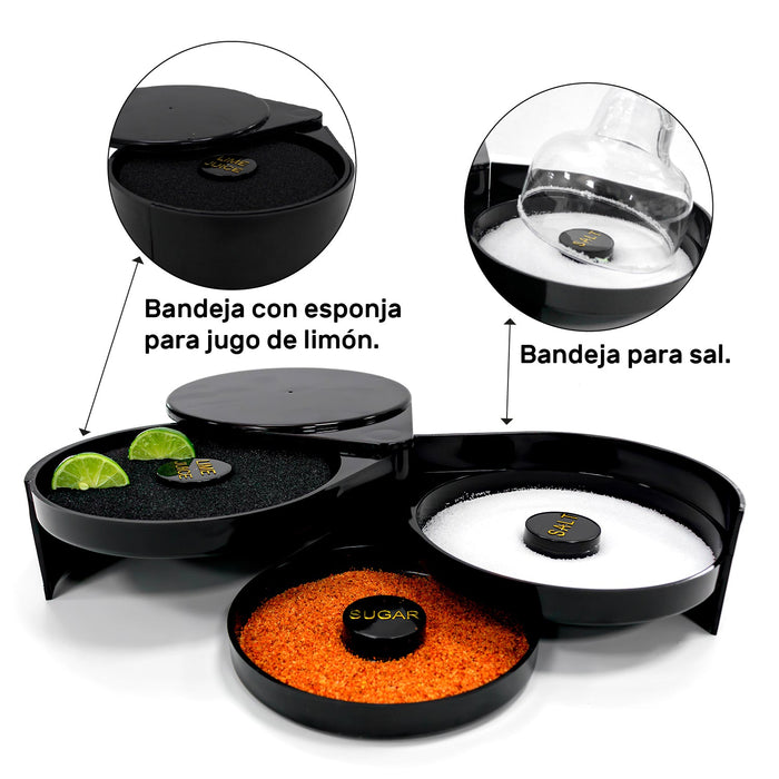 Escarchador Para Copas 3 Niveles Negro