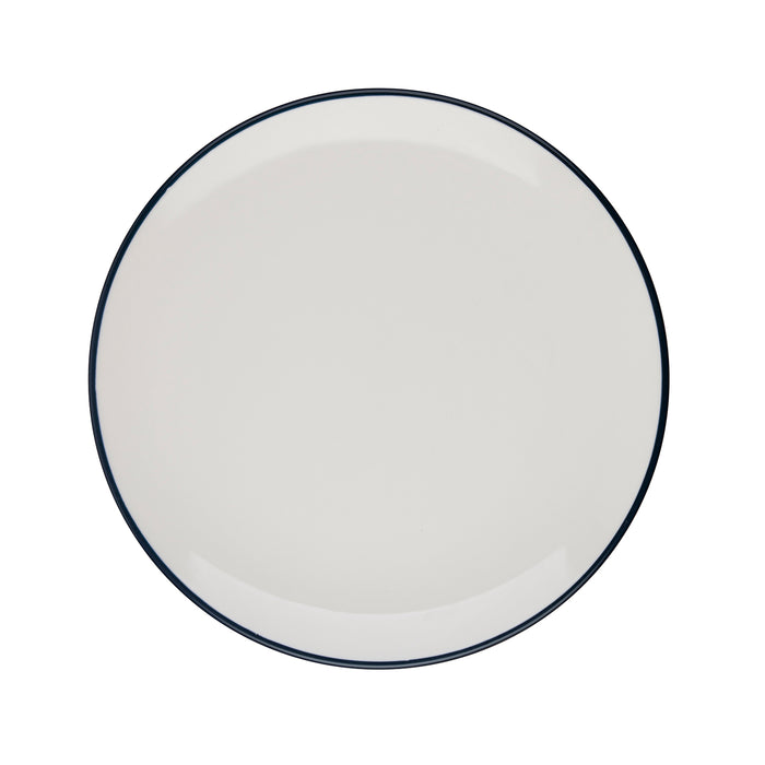 Plato Coupe 17 cm Blanco Borde Azul Modest Navy