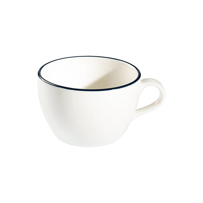 Taza Cafe 11 1/2 Oz (340ml) Blanco Borde Azul Modest Navy