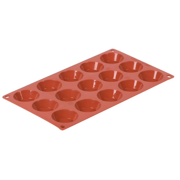 Molde Flexible P/15 Compartimentos 30x17.6x1.5 cm Silicon Naranja Gastroflex