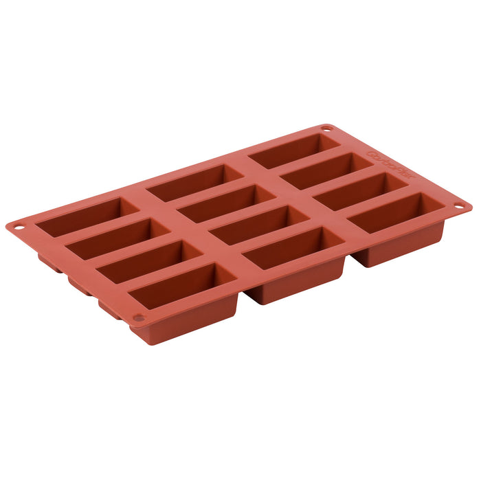 Molde Flexible P/12 Compartimentos 30x17.6x3 cm Silicon Naranja Gastroflex