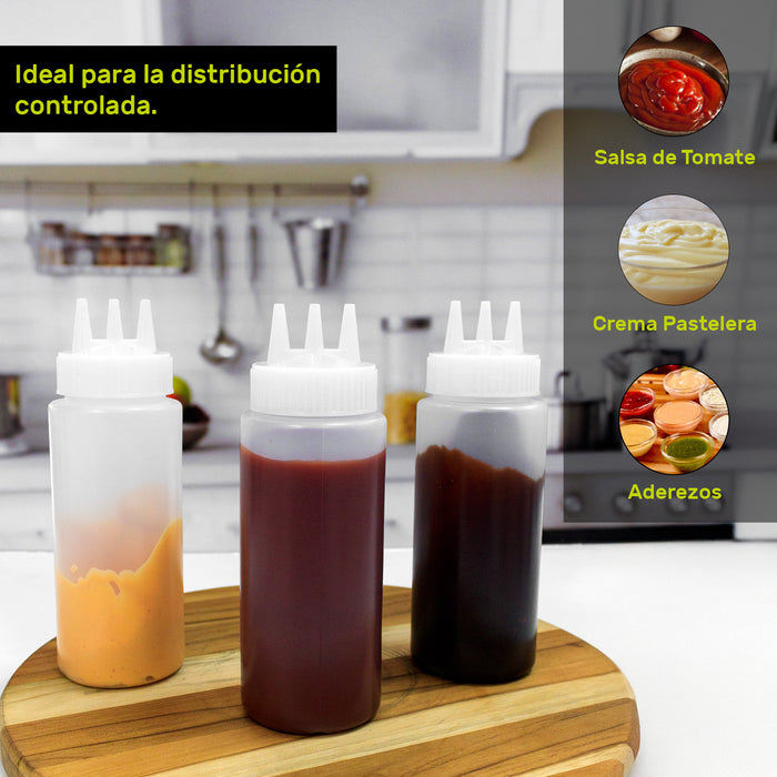 Mamila 3 Picos 16 Oz (473ml) Plastico Traslucido