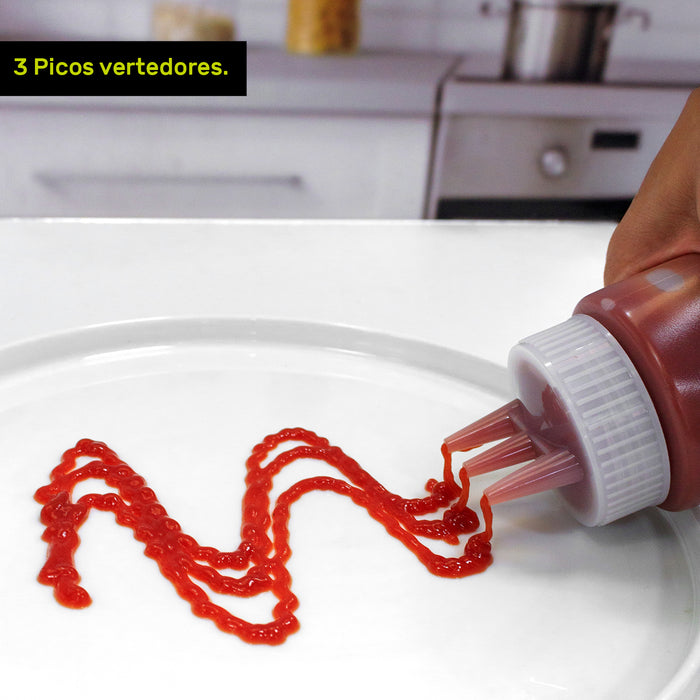 Mamila 3 Picos 16 Oz (473ml) Plastico Traslucido
