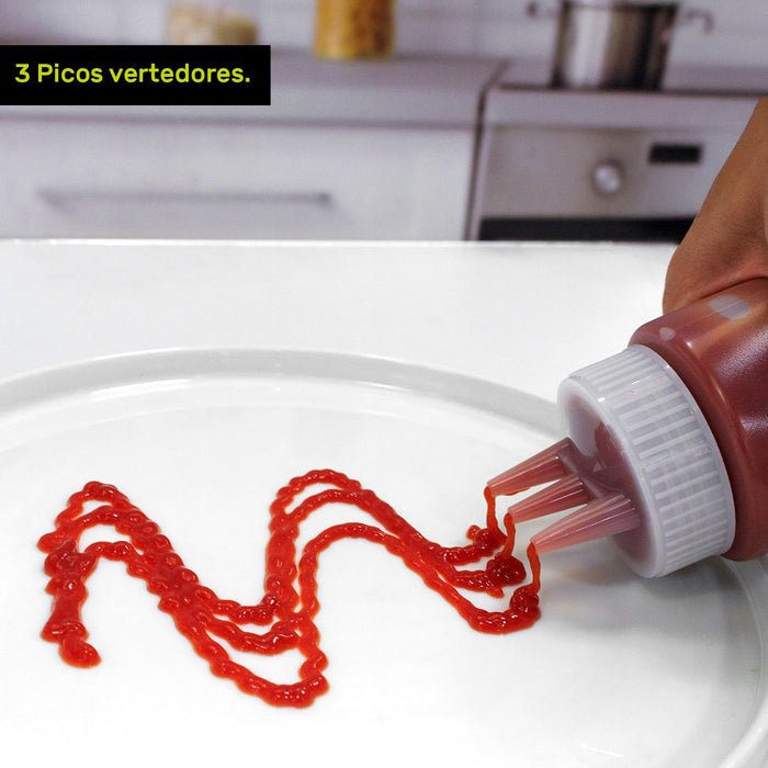Mamila 3 Picos 16 Oz (473ml) Plastico Traslucido