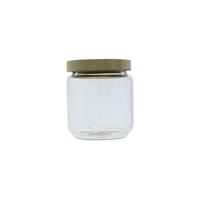 Frasco 15 1/4 Oz (444ml) Vidrio Con Tapa De Madera Spezia