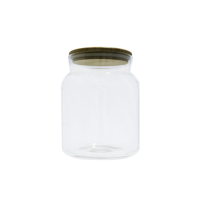 Frasco 2.2 Lt Vidrio Con Tapa De Madera Spezia