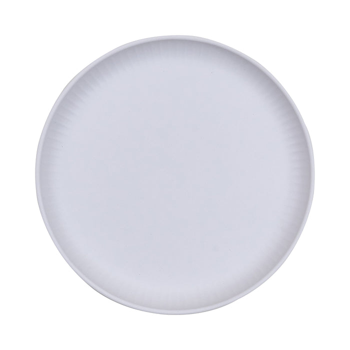 Plato Coupe 21x2.1 cm Melamina Blanco Ribs