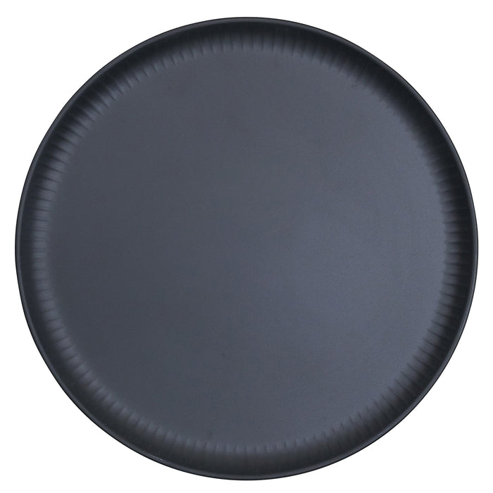 Plato Coupe 27x2.1 cm Melamina Negro Ribs