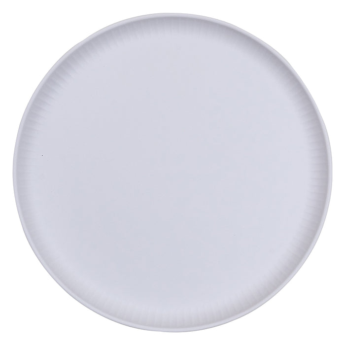 Plato Coupe 27x2.1 cm Melamina Blanco Ribs