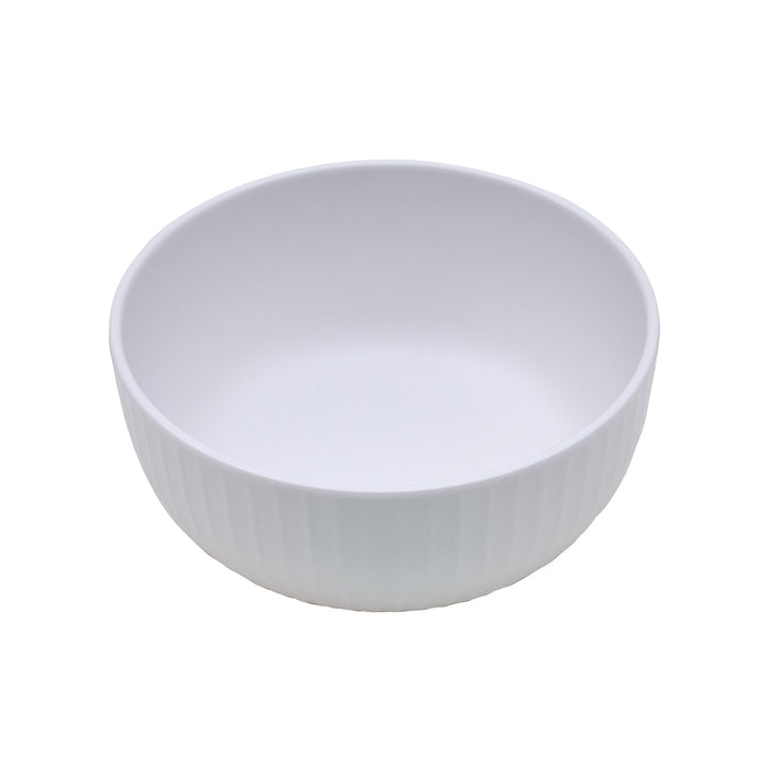 Bowl 17 Oz (503ml) 14x6 cm Melamina Blanco Ribs