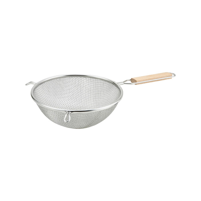 Colador Doble Malla Fina 21.5 cm C/Mango Madera Alambre De Metal