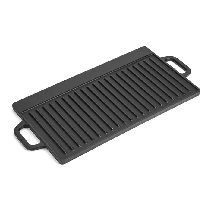 Plancha Rectangular 38x23 cm C/Agarraderas Hierro Fundido Negro