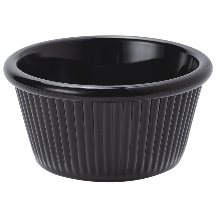 Ramekin Estriado 4 Oz (118ml) 8.8x4.4 cm Policarbonato Negro Ultra