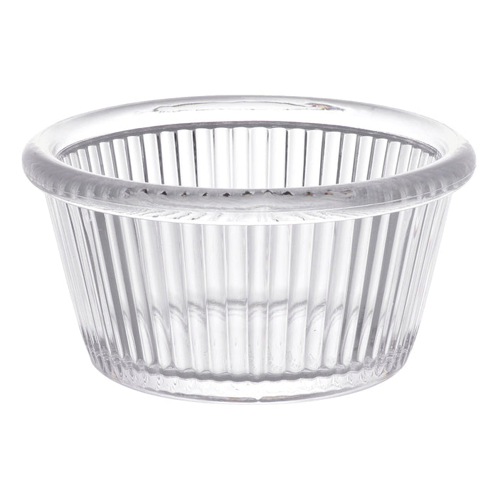 Ramekin Estriado 3 Oz (88ml) 8.2x4.1 Cm Policarbonato Transparente